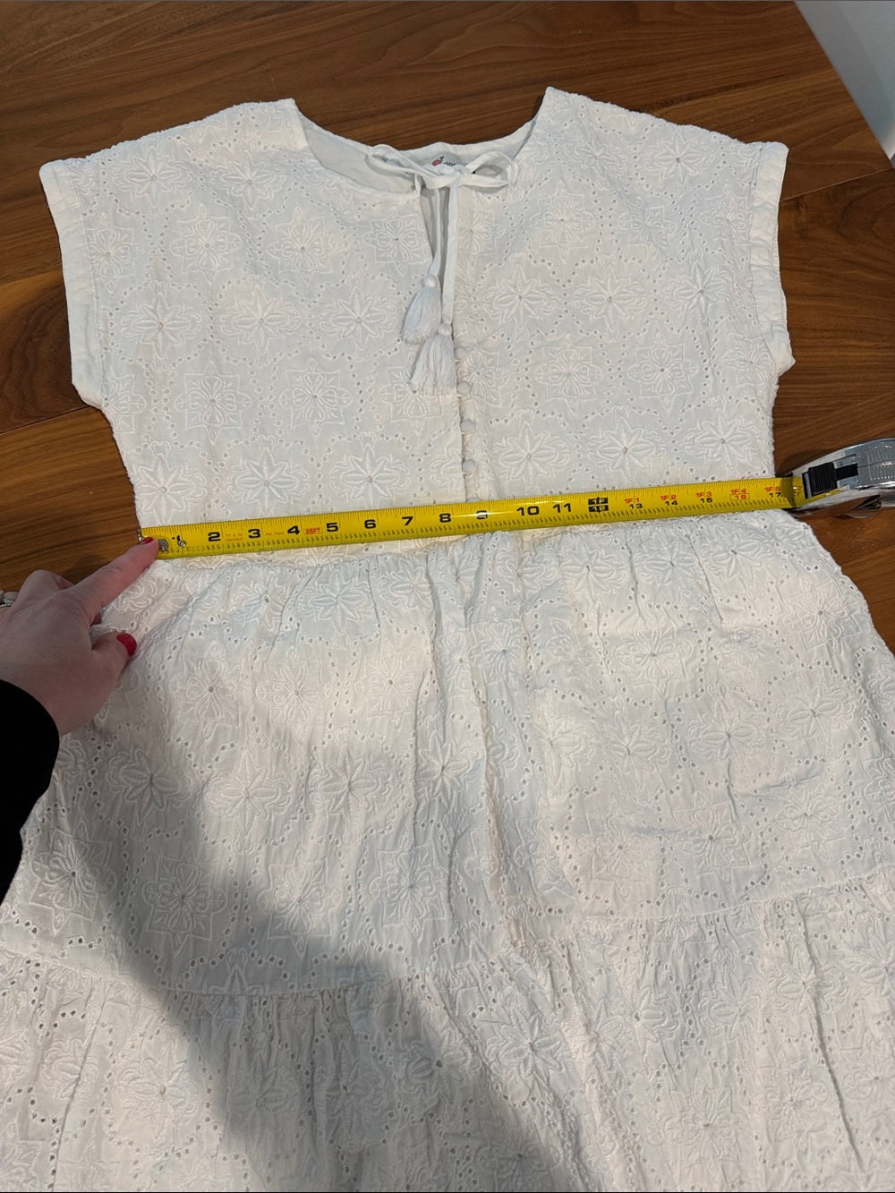 Vineyard Vines Island Eyelet White Short Sleeve Dress - Picture 11 of 12